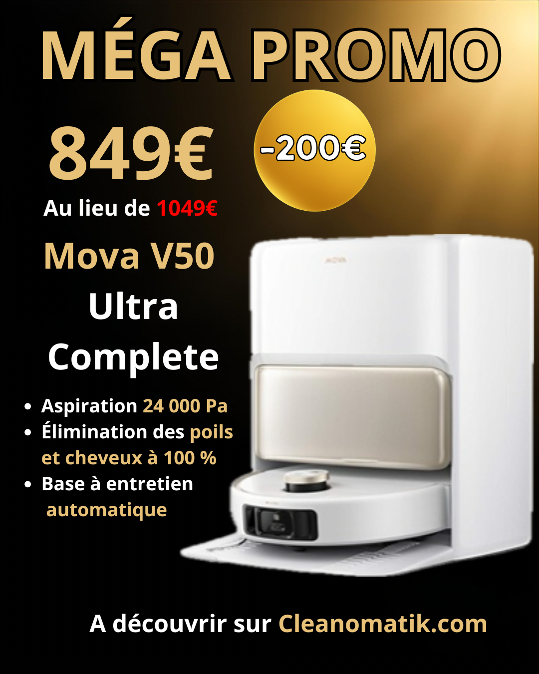 MOVA V50 Ultra – promotion Amazon